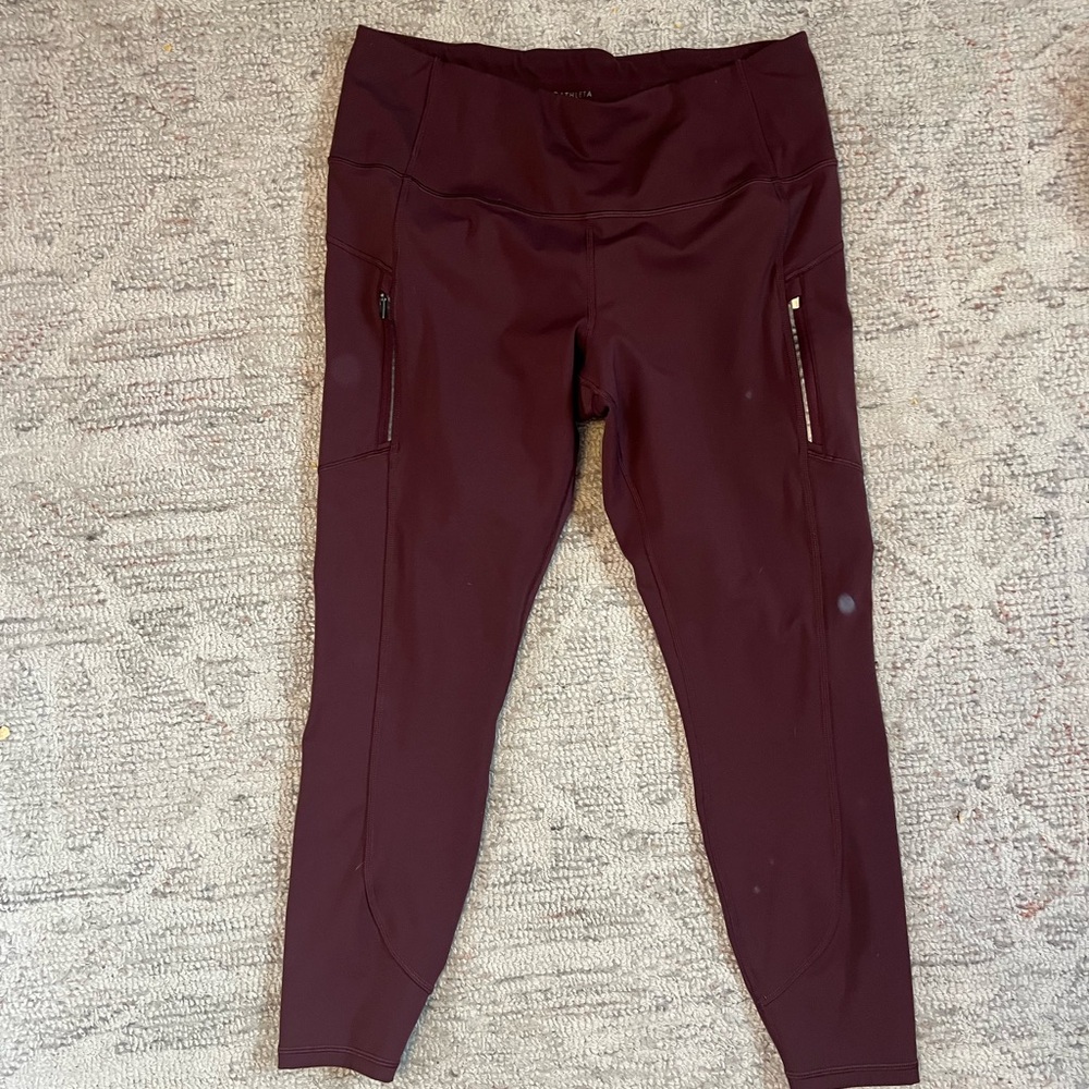 Athleta Maroon Leggings